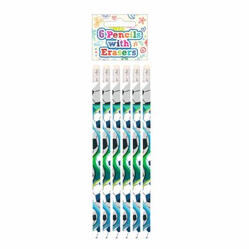 Nogometni set olovki i gumica (6 dijelova) - Display (24 seta)