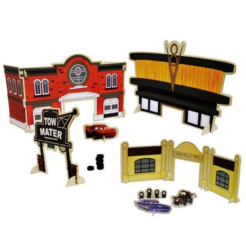 DISNEY CARS - MEGA VELIKI DRVENI SET "NAPRAVI SVOJ CARS SET"