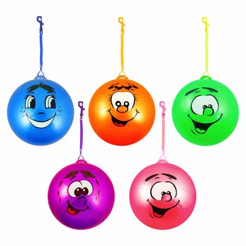Smiley Face Bungee lopta s elastičnom uzicom Ø 23 cm (24 kom.)