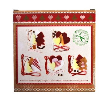 DIY Set za izradu 5 božićnih ukrasa - Model 2 (6 kom.)