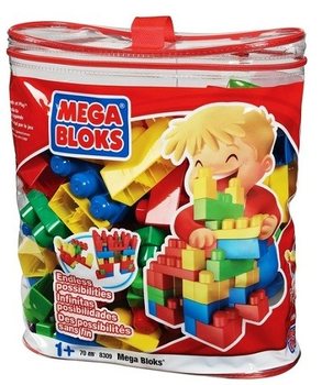 MEGA BLOKS Kocke za Građenje u Torbi (70 Dijelova) - 8309