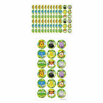 FUN STICKERS – DŽUNGLA 18 NALJEPNICA PO LISTU (10 kom.)