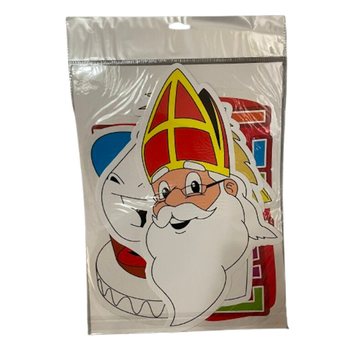 SINTERKLAAS SINT & PIET - DVOSTRANI DEKORATIVNI PANELI, SET OD 4 DIJELA (6 kom.)
