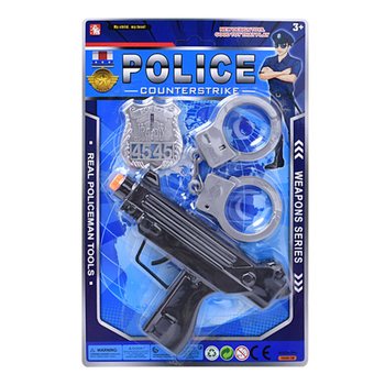 Policijski Set Igračaka sa Strojevom, Lisicama i Značkom (6 kom.)