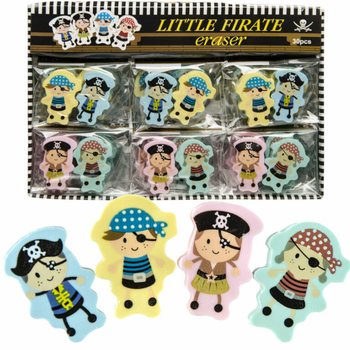 Set gumica za brisanje figurice pirati - 2 komada u displayu