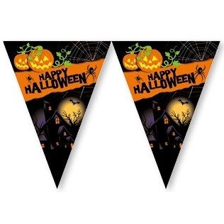 Lanac Zastavica Happy Halloween - 2,3 Metra (6 kom.)