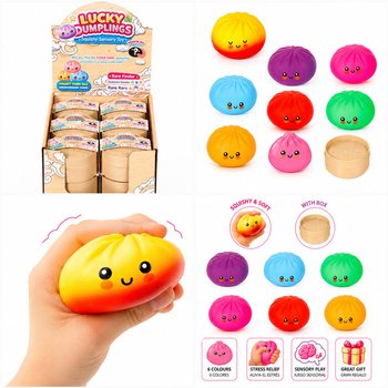 RAGE - LUCKY DUMPLINGS - Squishy Bun Dumplings VELIKI Dim. 8.5 x 8.5 x 4.8 Cm - U DISPLAYU (12 kom.)