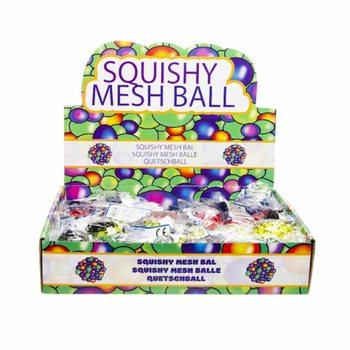 SQUISHY LOPTICA - Promjer: 5 CM - MIKS ŽARKIH BOJA U ZASLONU (24 kom.)