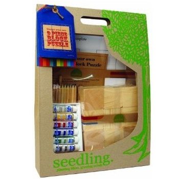 Seedling set - Dizajniraj vlastite puzzle od 9 drvenih kockica