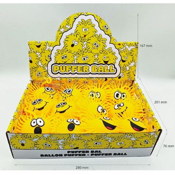 PUFFER LOPTICA S EMOTIKONOM - 10CM - U DISPLAYU (12 kom.)