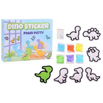 DINO NALJEPNICE - SET FOAM PUTTY - NAPRAVITE VLASTITE DINO NALJEPNICE OD PJENE (24 kom.)