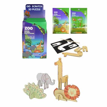 3D Strugalica Puzzle Životinje iz Zoo vrta (Display 18 komada)