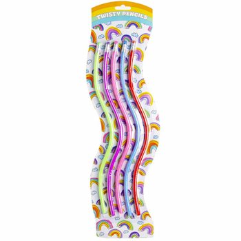 5-dijelni set savitljivih olovaka Twisty XL na kartonu (10 kom.)