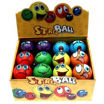 Smiley PU Stres Loptice Display (24 kom.)