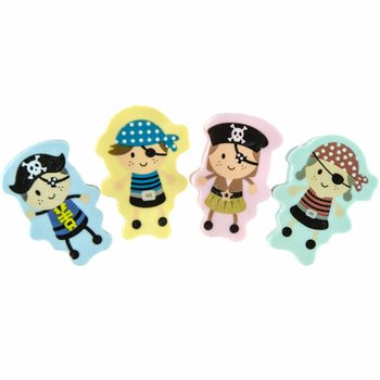 Set gumica za brisanje figurice pirati - 2 komada u displayu