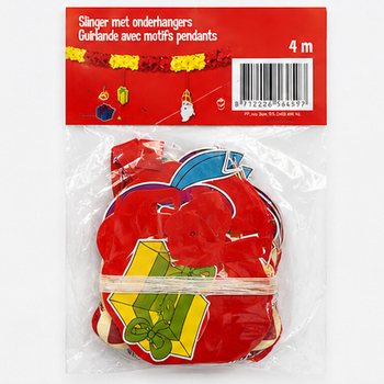 Girlanda Sinterklaas i Piet s privjescima - 4 m (6 kom.)
