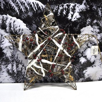VELIKA SVJETLEĆA BOŽIĆNA ZVIJEZDA DEKORACIJA 45 CM (2 kom.)