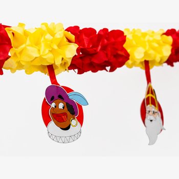 Girlanda Sinterklaas i Piet s privjescima - 4 m (6 kom.)