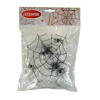 Dekorativna Paučina za Halloween s 2 Pauka (4 kom.)