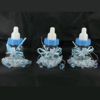 Plave Ukrasne Bočice za Bebe s Resicama (6 kom.)