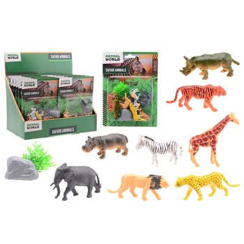 ANIMAL WORLD - SAFARI SET ŽIVOTINJA 10-DIJELNI NA KARTICI - U DISPLEJU (12 kom.)