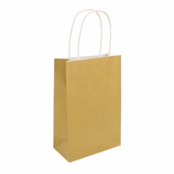 PAPIRNATA VREĆICA S RUČKAMA - 14x21x7cm - Boja: ZLATNA (24 kom.)