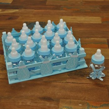 Ukrasna Kutija s 20 Mini Bočica za Bebe - Plava