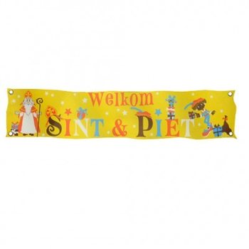 BANNER DOBRODOŠLICE SINTERKLAAS & PIET XXL 300 X 60 CM (7 kom.)