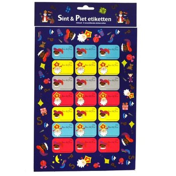 3 LISTA - NALJEPNICE ZA POKLONE SINTERKLAAS (12 kom.)