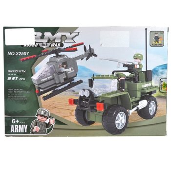 Kockice za slaganje BRICKS Vojni helikopter i Jeep