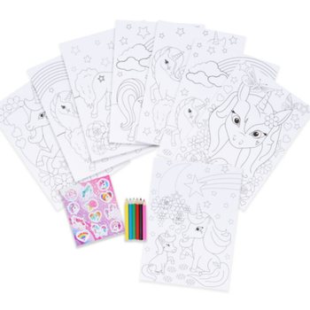 VELIKI SET ZA BOJANJE JEDNOROG - 22x30x1 CM (12 kom.)