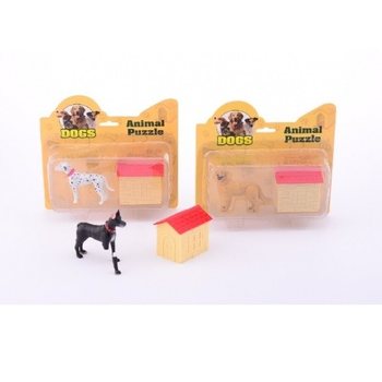 3D Puzzle Pas na kartici (12 kom.)