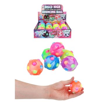 Svijetleća Disco Loptica Skočica - 6cm - Display 12 kom.