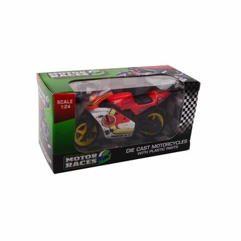 SUPER SPORT MOTOCIKL DIE CAST, MJERILO 1:24 U DISPLEJU (24 kom.)