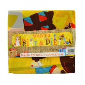BANNER DOBRODO&Scaron;LICE SINTERKLAAS & PIET XXL 300 X 60 CM (7 kom.)