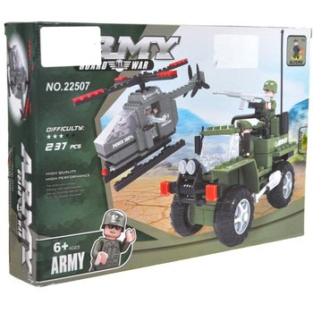 Kockice za slaganje BRICKS Vojni helikopter i Jeep