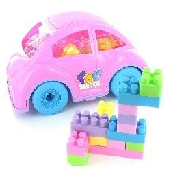 Veliki Auto za Djevojčice s Kockama za Građenje