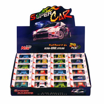 Mali Pull Back autići u poklon kutiji - Display (24 kom.)
