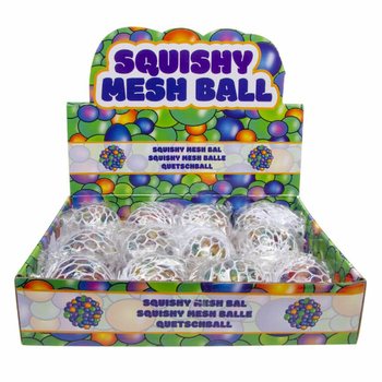 SQUISHY MREŽASTE LOPTICE U DISPLAYU (12 kom.)
