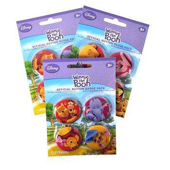 4-dijelni set bedževa Disney Winnie Pooh (24 kom.)