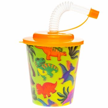 Čaša Dinosaur za piće/sladoled sa slamkom - 250ml (12 komada)