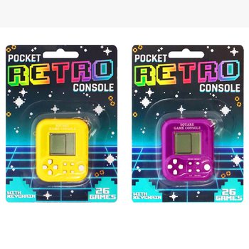 DŽEPNA RETRO IGRAĆA KONZOLA S PRIVJESKOM - 26 IGARA (6 kom.)