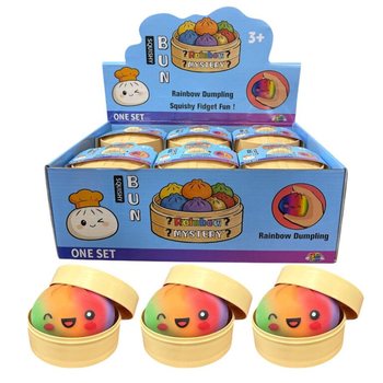 RAGE - RAINBOW Squishy Bun Dumplings VELIKI (8.5 x 8.5 x 4.8 Cm) - Viralna Igračka 2026 (12 kom.)