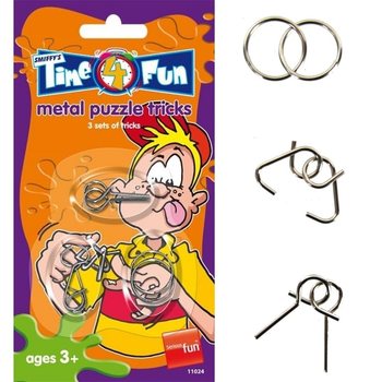 SMIFFY'S 3 metalne zagonetke na kartici (24 kom.)