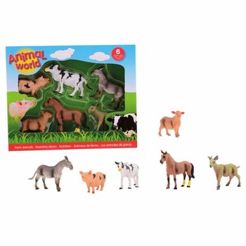 ANIMAL WORLD - SET IGRAČAKA S 6 FIGURICA ŽIVOTINJA S FARME (1 kom.)