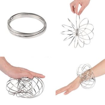 Magic Rings / Flow Rings - Kinetički 3D Magični Prsten - SREBRNI | U KUTIJI (10 kom.)