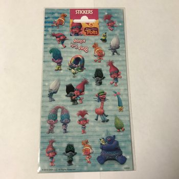List s naljepnicama: TROLLS, 20 x 10 cm (10 kom.)