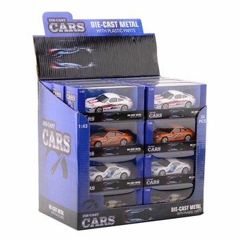 DIE CAST SUPER SPORT AUTOMOBILI, MJERILO 1:43 U DISPLAYU (24 kom.)