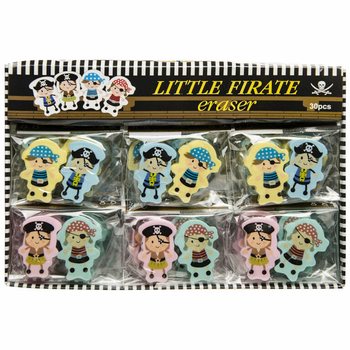 Set gumica za brisanje figurice pirati - 2 komada u displayu
