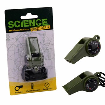 Science Explorer Zviždaljka za Preživljavanje s Kompasom i Toplomjerom (24 kom.)